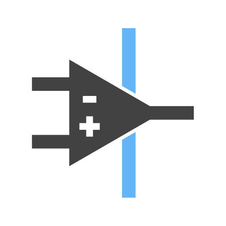 Amplifier, technology, operational icon vector image. Can also be used for electric circuits. Suitable for use on web apps, mobile apps and print media.のイラスト素材