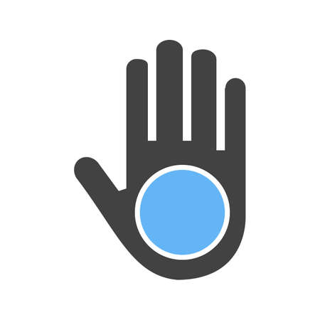 Stop, hand, sign icon vector image. Can also be used for security. Suitable for mobile apps, web apps and print media.のイラスト素材