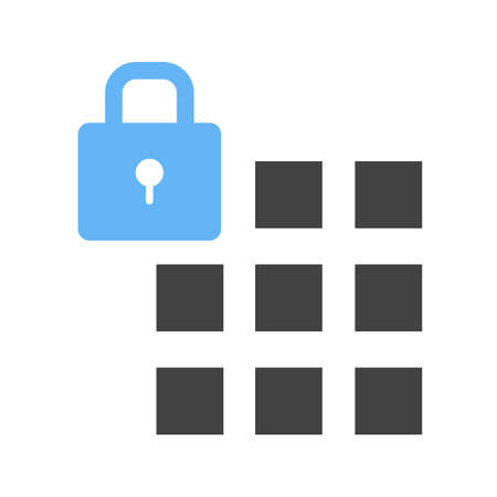 Passcode, security, lock icon vector image.Can also be used for security. Suitable for mobile apps, web apps and print media.のイラスト素材