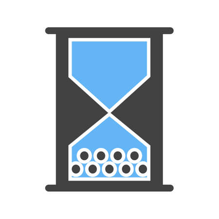 Glass, hourglass, time  icon vector image. Can also be used for marketing. Suitable for use on web apps, mobile apps and print media.の写真素材