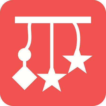 Baby, hanging, toy icon vector image. Can also be used for baby. Suitable for use on web apps, mobile apps and print media.のイラスト素材