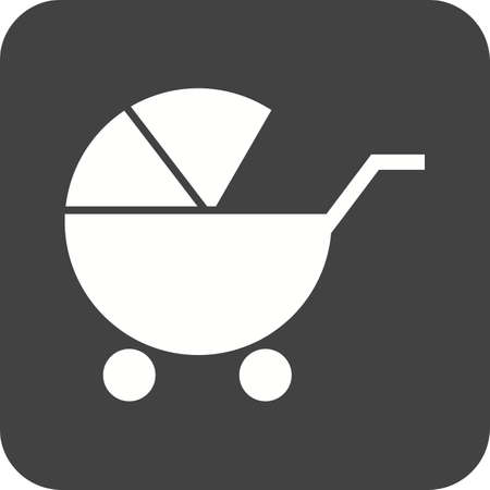 Pram, baby, stroller icon vector image. Can also be used for baby. Suitable for use on web apps, mobile apps and print media.のイラスト素材