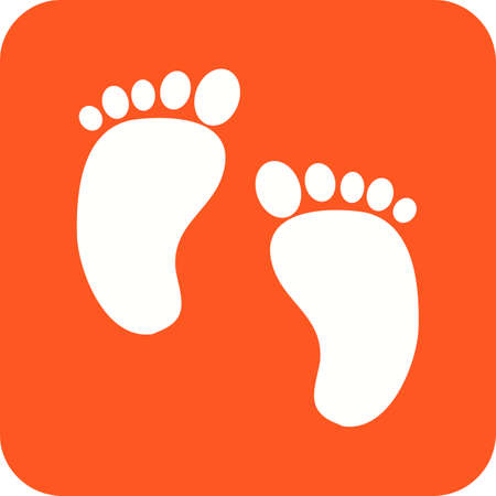 Baby, cute, feet icon vector image.Can also be used for baby. Suitable for mobile apps, web apps and print media.のイラスト素材