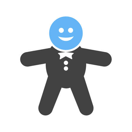 Gingerbread, delicious, baked icon vector image. Can also be used for bakery. Suitable for use on web apps, mobile apps and print media.のイラスト素材