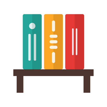 Library, bookshelf, college icon vector image. Can also be used for schooling. Suitable for use on web apps, mobile apps and print media.のイラスト素材