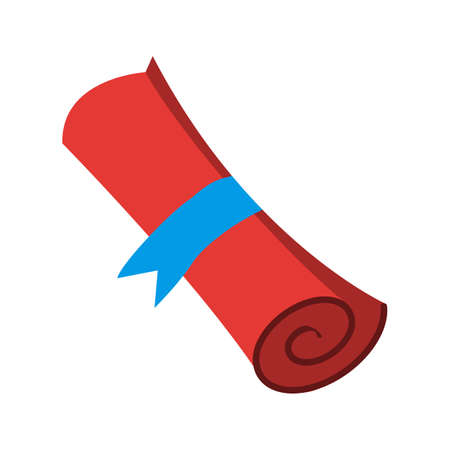 Diploma, certificate, graduation icon vector image. Can also be used for schooling. Suitable for use on web apps, mobile apps and print media.のイラスト素材