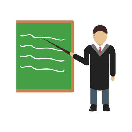 Business, male, presentation icon vector image. Can also be used for schooling. Suitable for use on web apps, mobile apps and print media.のイラスト素材