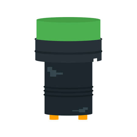 Indicator, lamp, bulbs icon vector image. Can also be used for electric circuits. Suitable for use on web apps, mobile apps and print media.のイラスト素材