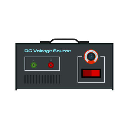 Battery, volt, DC icon vector image. Can also be used for electric circuits. Suitable for use on web apps, mobile apps and print media.のイラスト素材