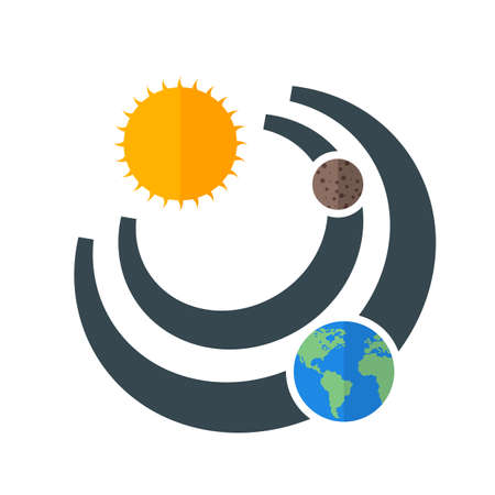 Planets, solar, system icon vector image.Can also be used for astronomy. Suitable for use on web...