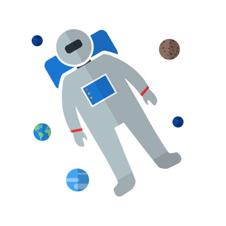 Space, astronaut, spaceman icon vector image.Can also be used for astronomy. Suitable for use on web apps, mobile apps and print media.のイラスト素材