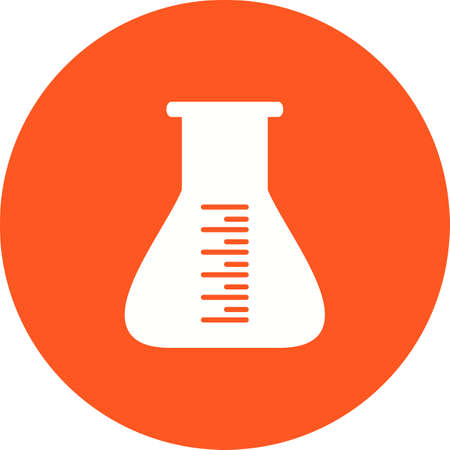 Flask, experiment, glass icon vector image. Can also be used for stationery. Suitable for use on web apps, mobile apps and print media.のイラスト素材