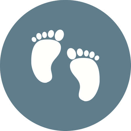 Baby, cute, feet icon vector image.Can also be used for baby. Suitable for mobile apps, web apps and print media.のイラスト素材