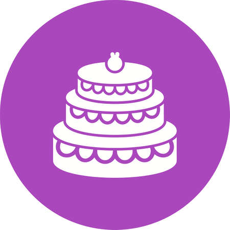 Cake, dessert, sweet icon vector image. Can also be used for bakery. Suitable for use on web apps, mobile apps and print media.のイラスト素材