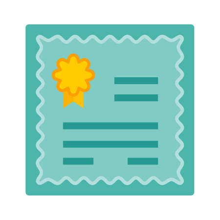Diploma, certificate, graduate icon vector image. Can also be used for stationery. Suitable for use on web apps, mobile apps and print media.のイラスト素材
