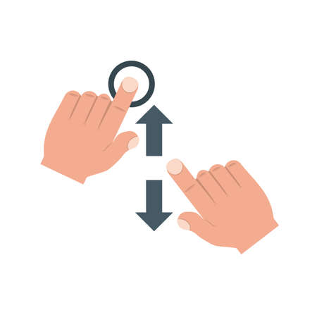 Scroll, tap, mobile icon vector image.Can also be used for user touch gestures. Suitable for mobile apps, web apps and print media.のイラスト素材