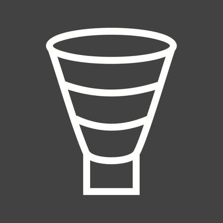 Funnel, marketing, chart icon vector image. Can also be used for infographics. Suitable for web apps, mobile apps and print media.のイラスト素材