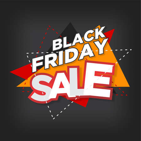 Black Friday sale geometrical bannerのイラスト素材