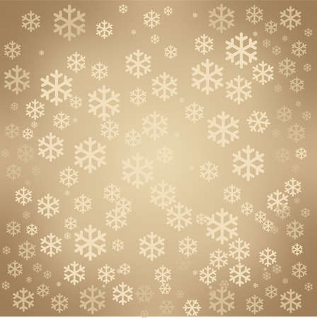 Seamless pattern of falling beige snowflakesのイラスト素材