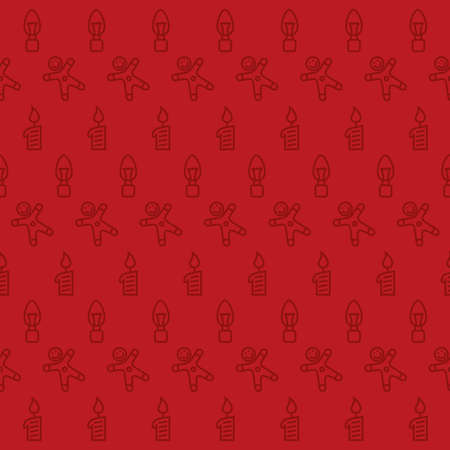 Seamless red christmas patternのイラスト素材