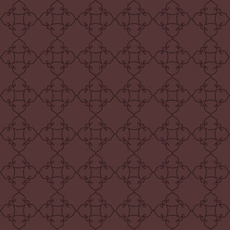 Seamless dark maroon pattern of floral diamondsのイラスト素材