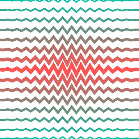 Rainbow colored sharp lines forming zigzag pattern.のイラスト素材