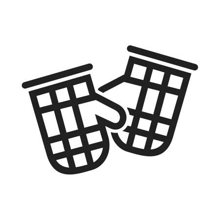 Glove, oven, cook icon vector image. Can also be used for household objects. Suitable for use on web apps, mobile apps and print media.のイラスト素材