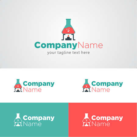 Laboratory company logo Vector illustration.のイラスト素材
