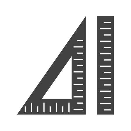 Pencil, square, protractor icon vector image. Can also be used for Math Symbols. Suitable for use on web apps, mobile apps and print media.のイラスト素材