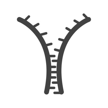 Zipper, fashion, zip icon vector image. Can also be used for Sewing. Suitable for mobile apps, web apps and print media.のイラスト素材