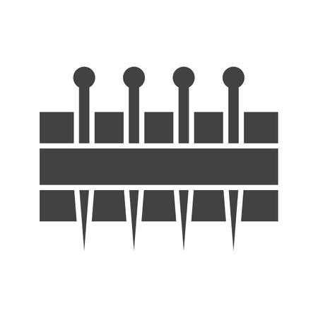 Sewing needles icon vector image.のイラスト素材