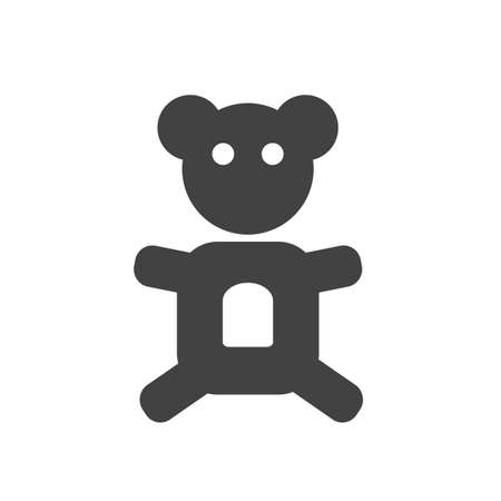 Teddy, bear, stuffed icon vector image. Can also be used for household objects. Suitable for use on web apps, mobile apps and print media.のイラスト素材