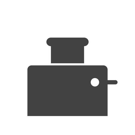 Toaster, toast, breakfast icon vector image. Can also be used for household objects. Suitable for use on web apps, mobile apps and print media.のイラスト素材