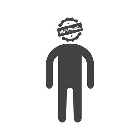 Authentic, genuine, actual icon vector image. Can also be used for Personality Traits. Suitable for web apps, mobile apps and print media.のイラスト素材