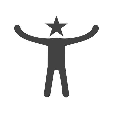 Celebrity, cheering, people icon vector image. Can also be used for Personality Traits. Suitable for web apps, mobile apps and print media.のイラスト素材