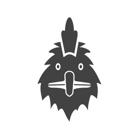 Hen, chicken, poultry icon vector image. Can also be used for Animal Faces. Suitable for mobile apps, web apps and print media.のイラスト素材
