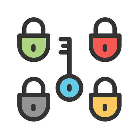 Network, business, company icon vector image. Can also be used for IT Services. Suitable for use on web apps, mobile apps and print media.のイラスト素材