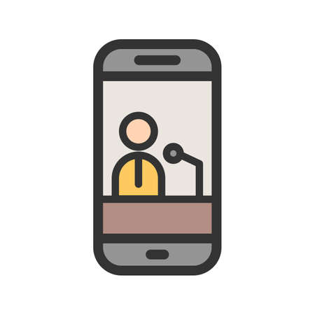 News, online, mobile icon image.のイラスト素材