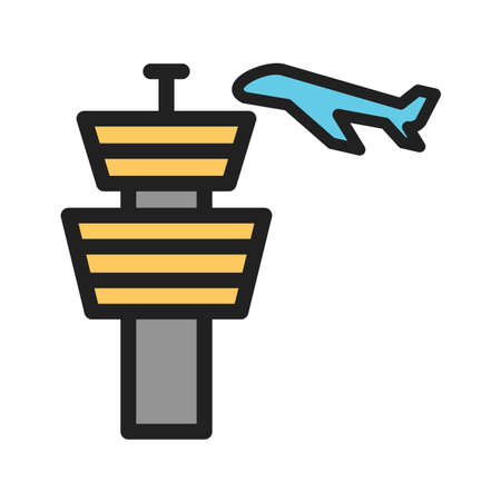 Air Control Tower Vector illustration.のイラスト素材