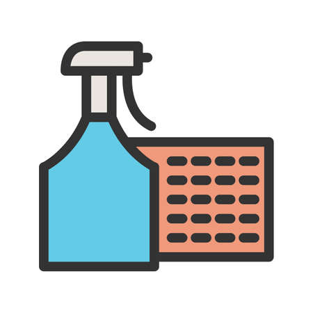 Sprayer with Clothのイラスト素材