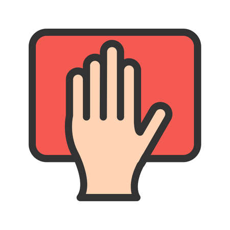 Scrubbing with Handのイラスト素材