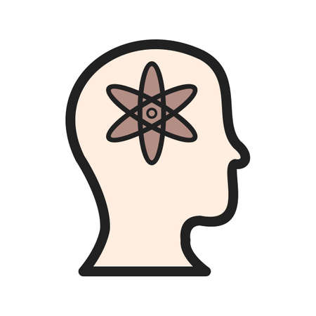 Mind, intelligence, artificial icon vector image. Can also be used for Data Analytics. Suitable for web apps, mobile apps and print media.のイラスト素材