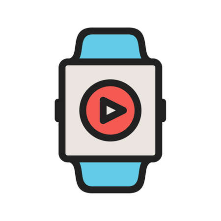 Music, app, smart icon vector image. Can also be used for Smart Watch. Suitable for mobile apps, web apps and print media.のイラスト素材