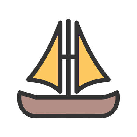 Ship, pirate, boat icon vector image. Can also be used for Pirate. Suitable for use on web apps, mobile apps and print mediaのイラスト素材