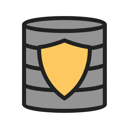 Data, backup, security icon vector image. Can also be used for Data Analytics. Suitable for mobile apps, web apps and print media.のイラスト素材