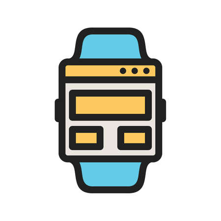 Watch icon illustration.のイラスト素材