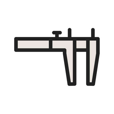 Caliper measuring tool  on plain presentation.のイラスト素材