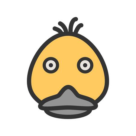 Ducks, duckling, animal icon vector image. Can also be used for Animals Faces. Suitable for mobile apps, web apps and print media.のイラスト素材