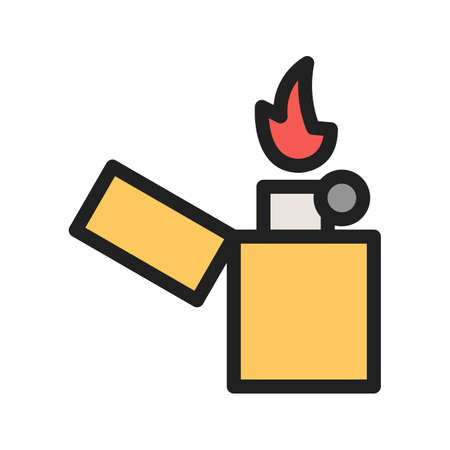 Lighter, cafe, bar icon vector image. Can also be used for Cafe and Bar. Suitable for mobile apps, web apps and print media.のイラスト素材