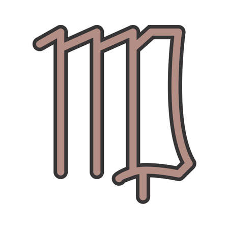 Virgo, sign, zodiac icon vector image. Can also be used for Zodiac. Suitable for use on web apps, mobile apps and print media.のイラスト素材